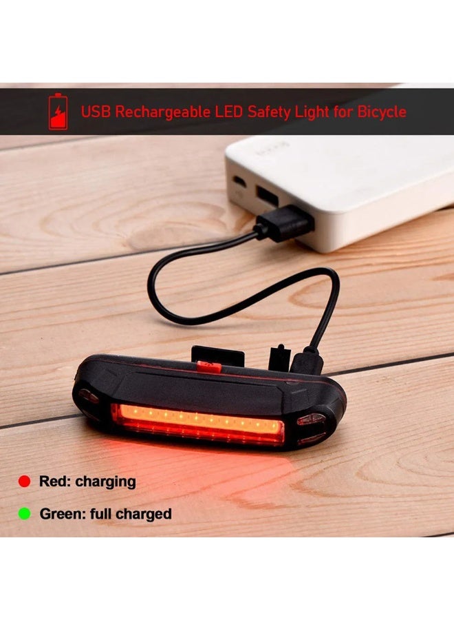 Abo ElGoukh & Maxlerz® USB RechargeableComet Rear Bicycle Light – Dual Red & Blue Illumination, Built-In Li-Polymer Battery, Multiple Lighting Modes, Water-Resistant Design, Includes USB Charging Cable - Image 3